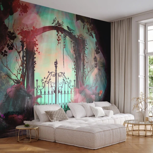 Papel de Parede Autocolante Deluxe Sticker - Jardim secreto - Fantasia, Jardim Secreto, Conto de fadas - 100x70 cm