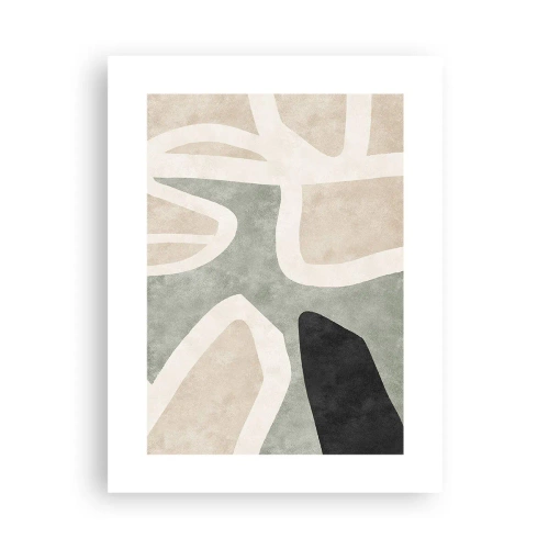 Pôster - Composição com motivo preto - 30x40 cm