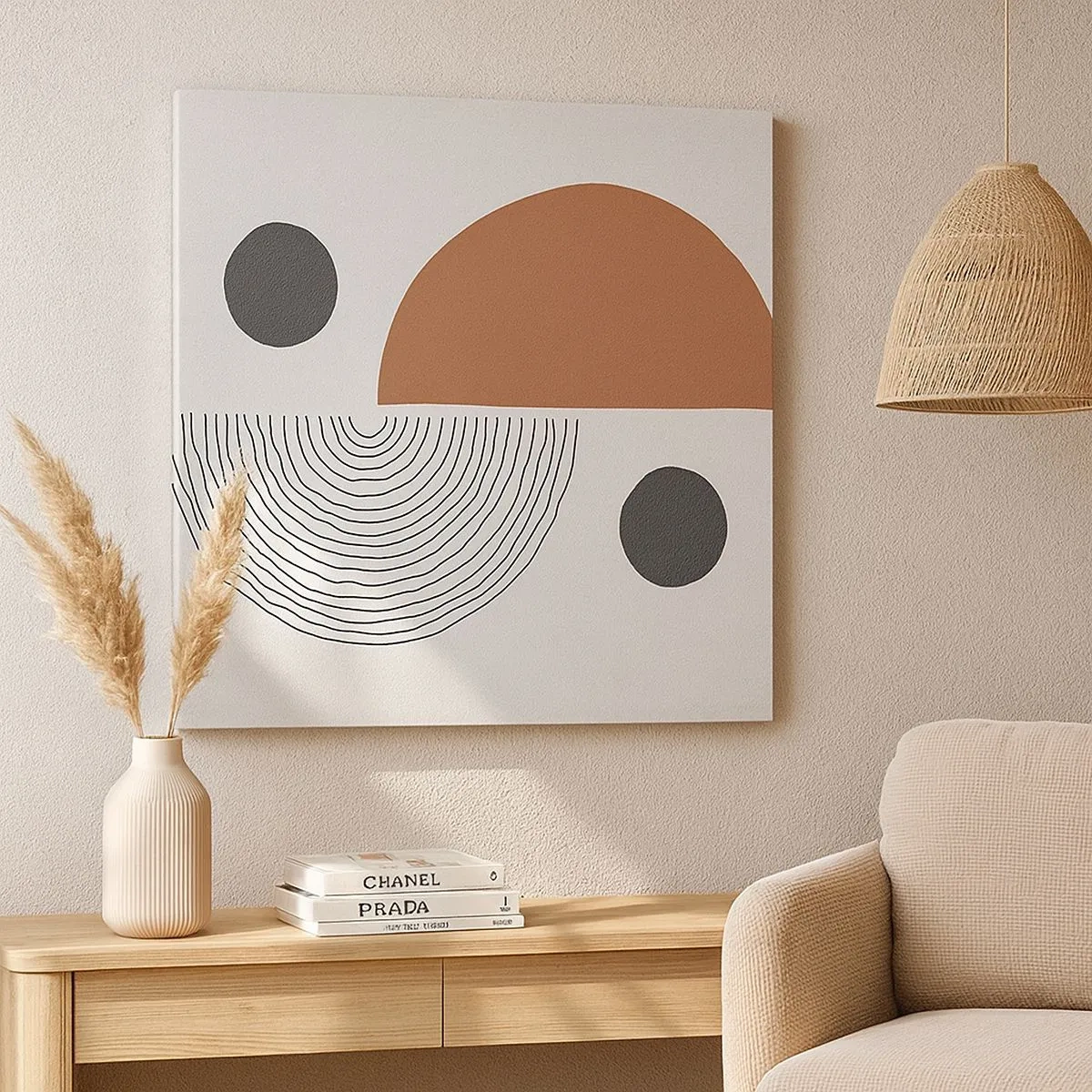 Quadro em tela - Perfeição das rodas - 30x30 cm