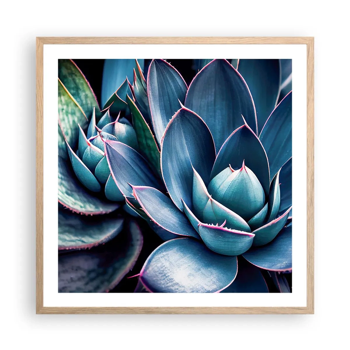 Pôster com moldura de carvalho claro - Força vital - 60x60 cm