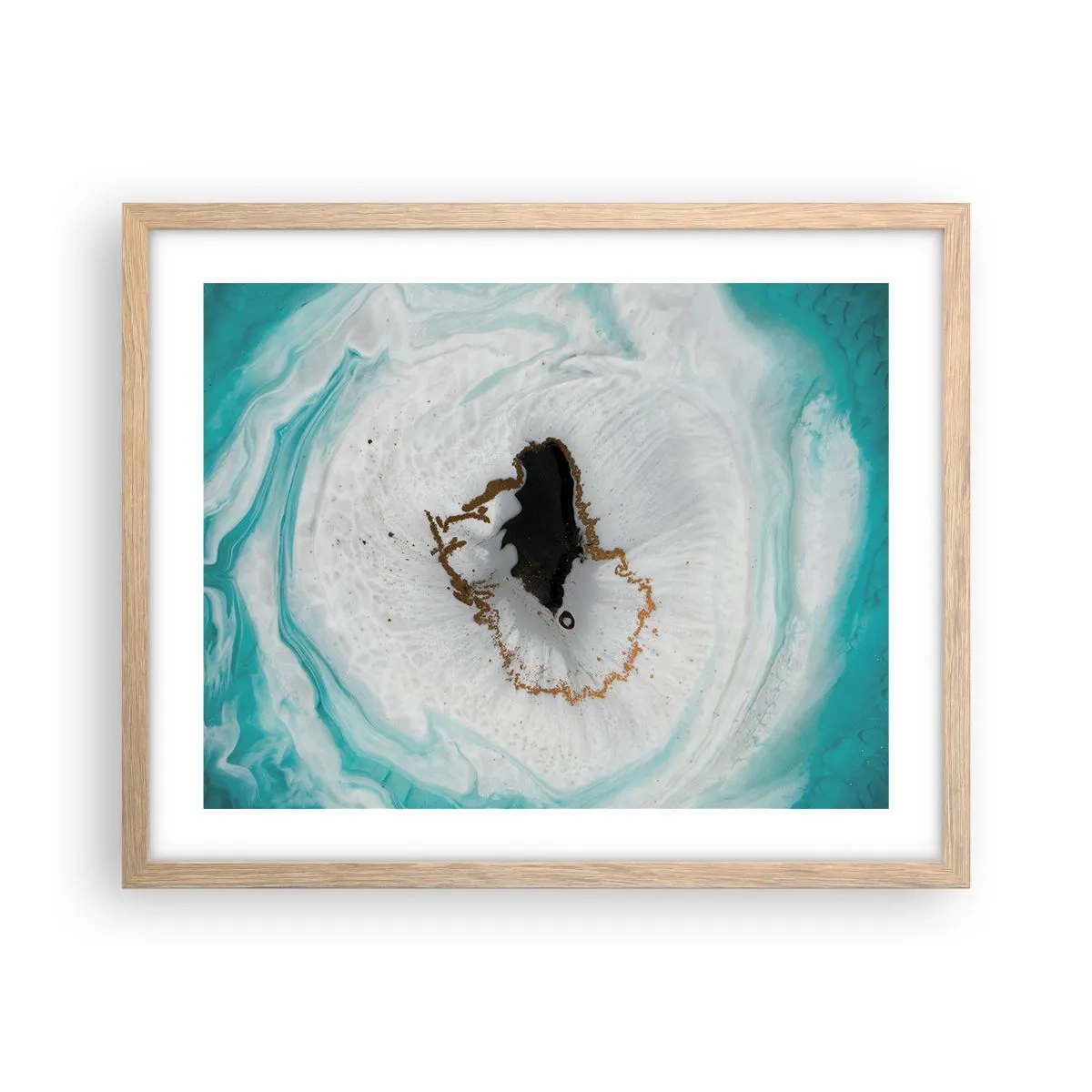 Pôster com moldura de carvalho claro - Penetrar no interior - 50x40 cm