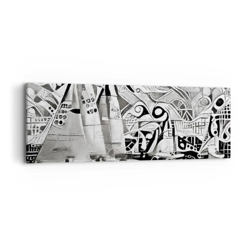 Quadro em tela - Entre as ondas - 90x30 cm