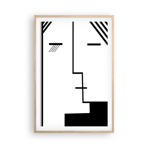 Pôster com moldura de carvalho claro - Apenas um beijo - 61x91 cm