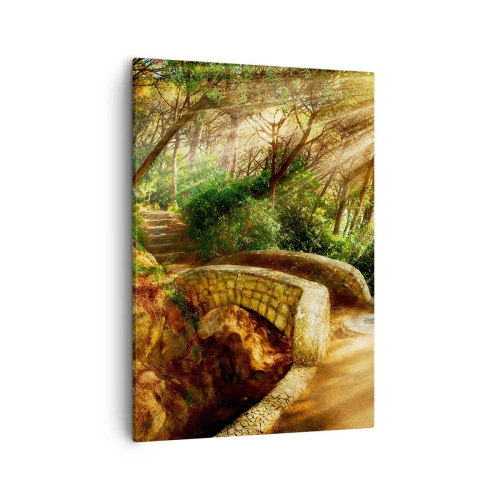 Quadro em tela - Direto da ponte para a floresta de contos de fadas - 50x70 cm