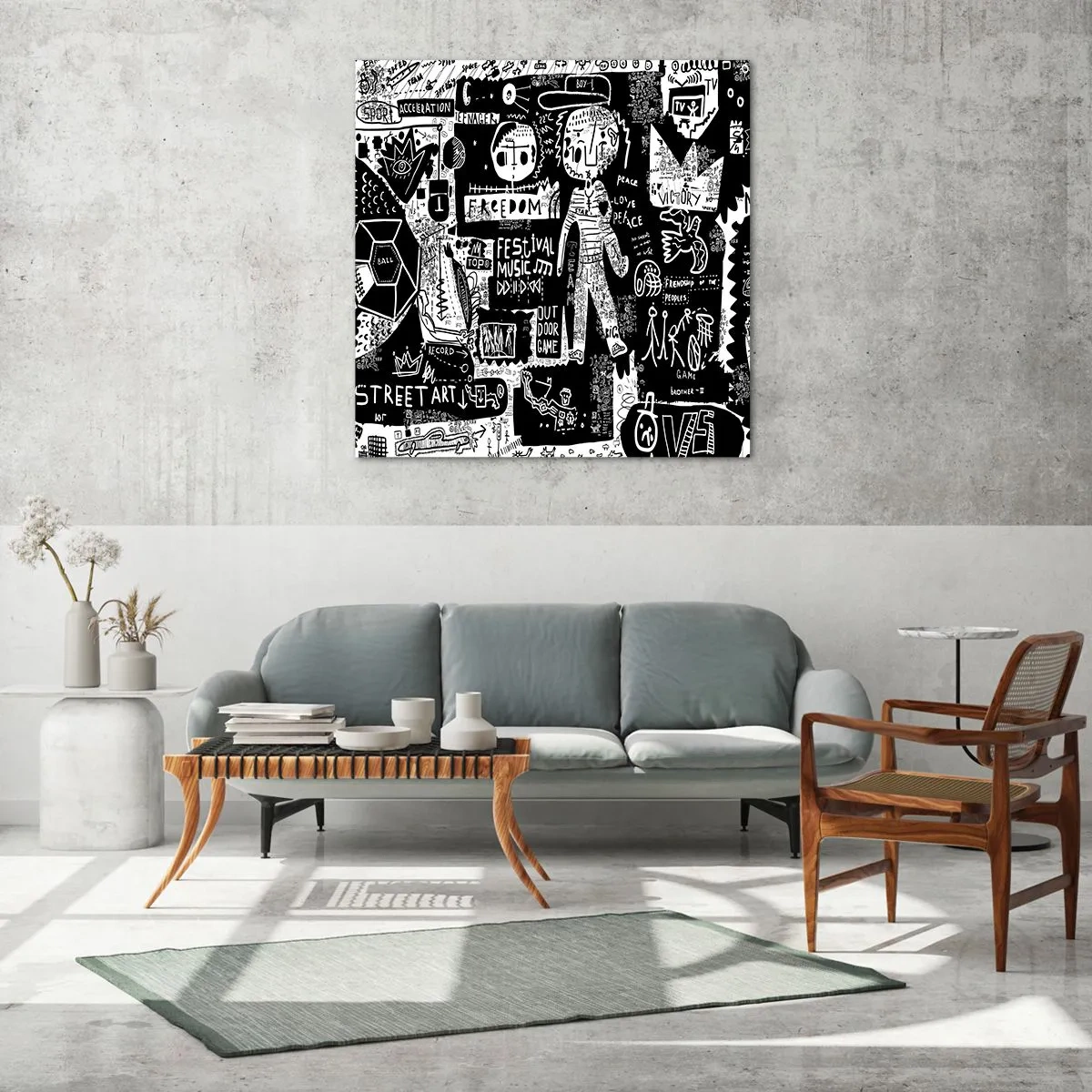 Quadro em vidro - O direito e a alegria da juventude espiritual - 50x50 cm