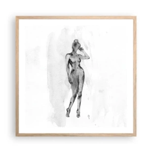 Pôster com moldura de carvalho claro - Um estudo do ideal da feminilidade - 60x60 cm