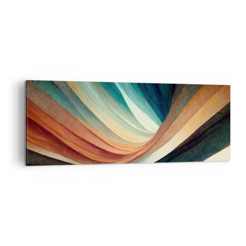 Quadro em tela - Tecido de cores - 140x50 cm