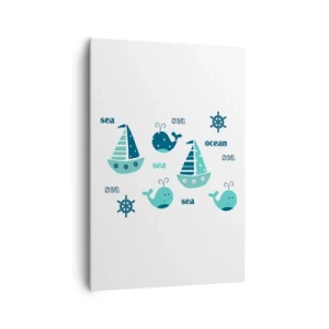 Quadro em tela - Através dos mares e oceanos - 70x100 cm