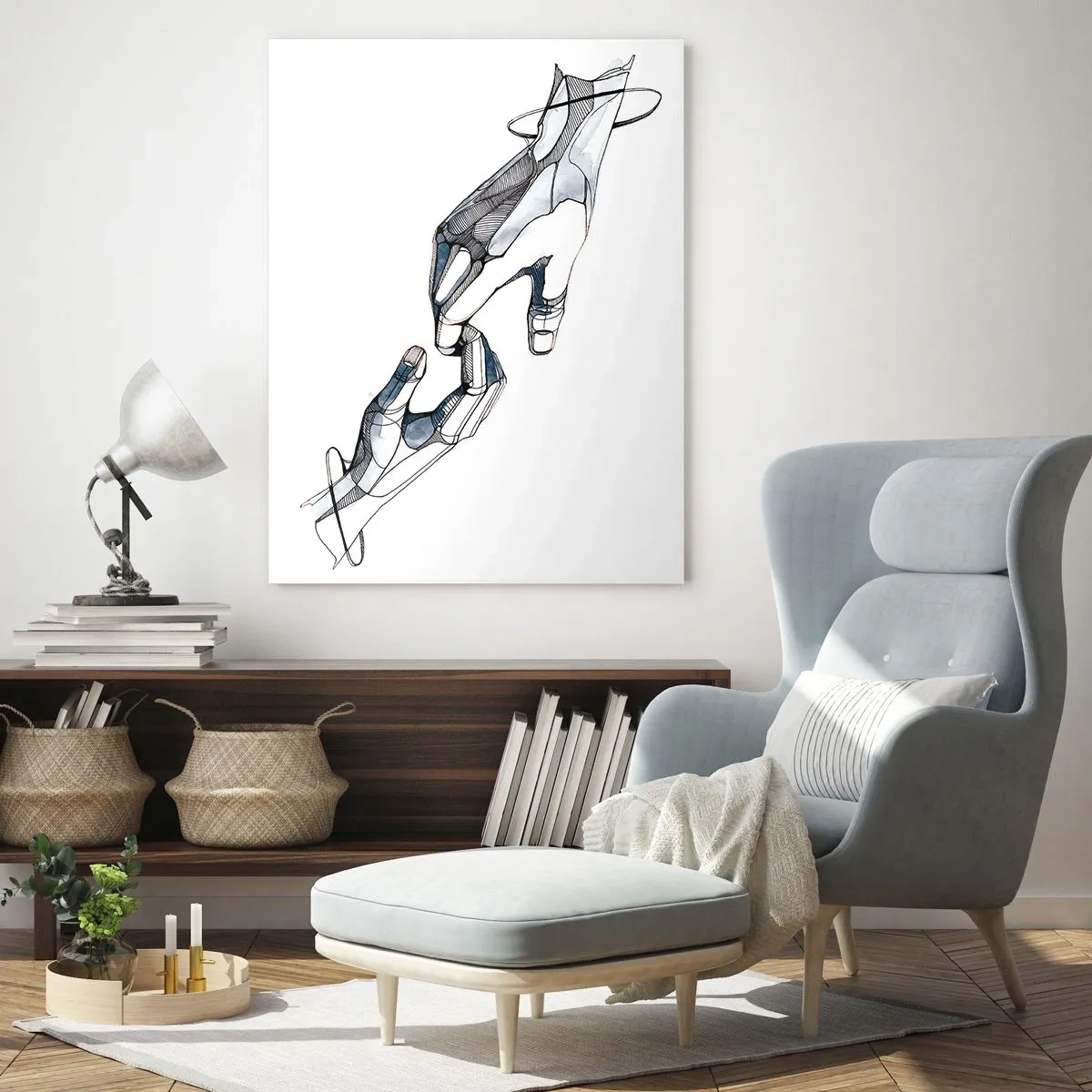Quadro em vidro - Um bom gesto - 50x70 cm