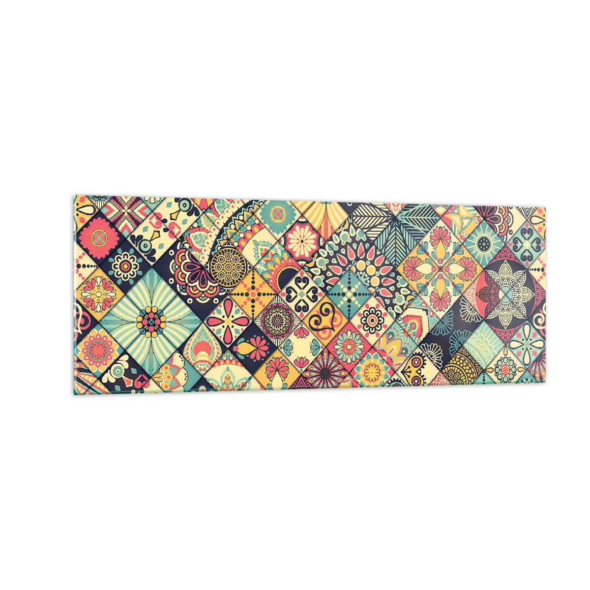 Quadro em vidro - Vibrações marroquinas - 140x50 cm
