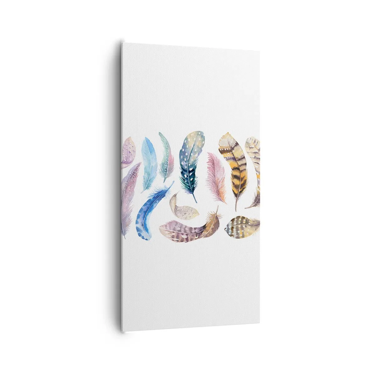 Quadro em tela - Leve, heterogéneo e multicolorido - 65x120 cm