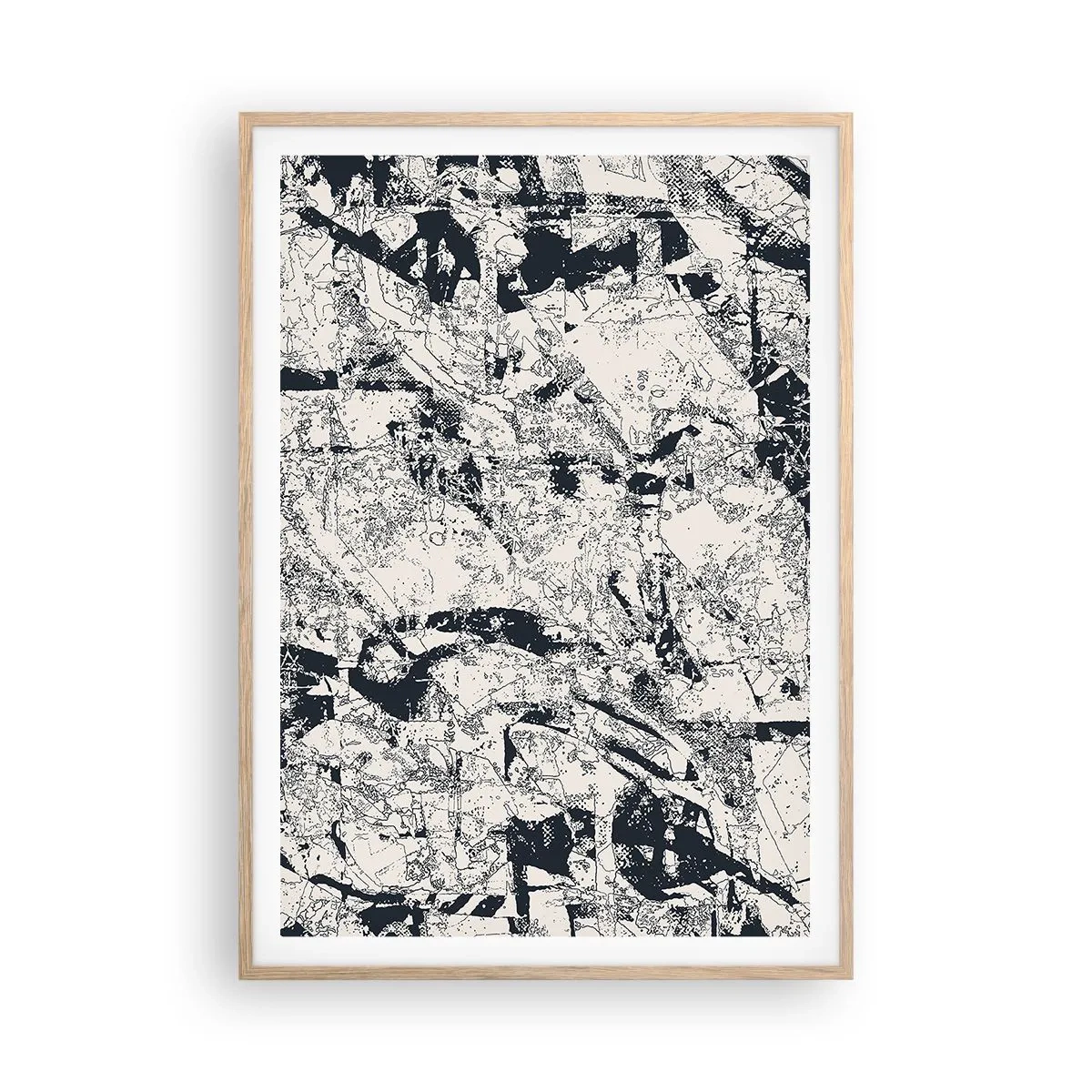 Pôster com moldura de carvalho claro - Interpenetração de opostos - 70x100 cm