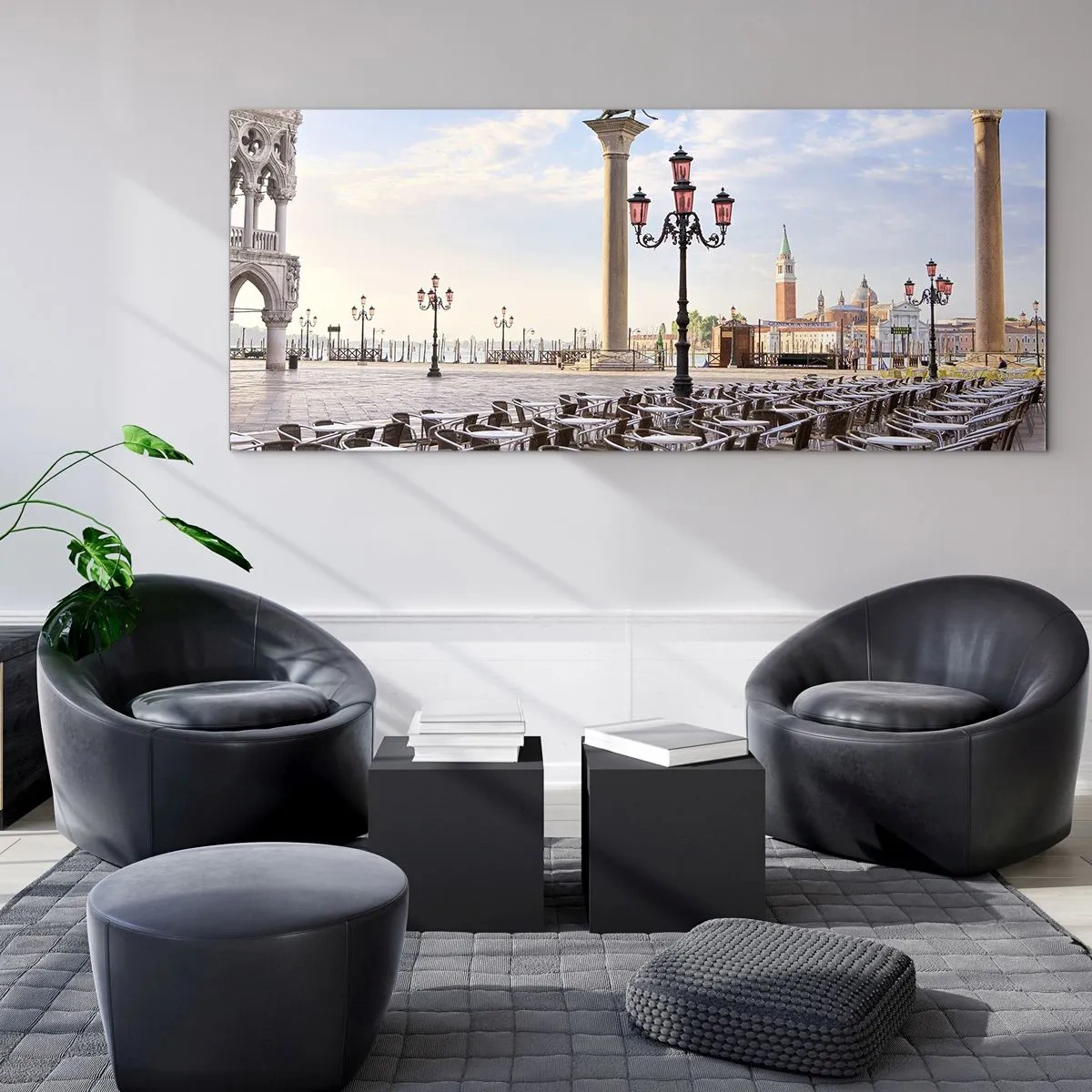 Quadro em vidro - Bem-vindo, está tudo pronto - 120x50 cm