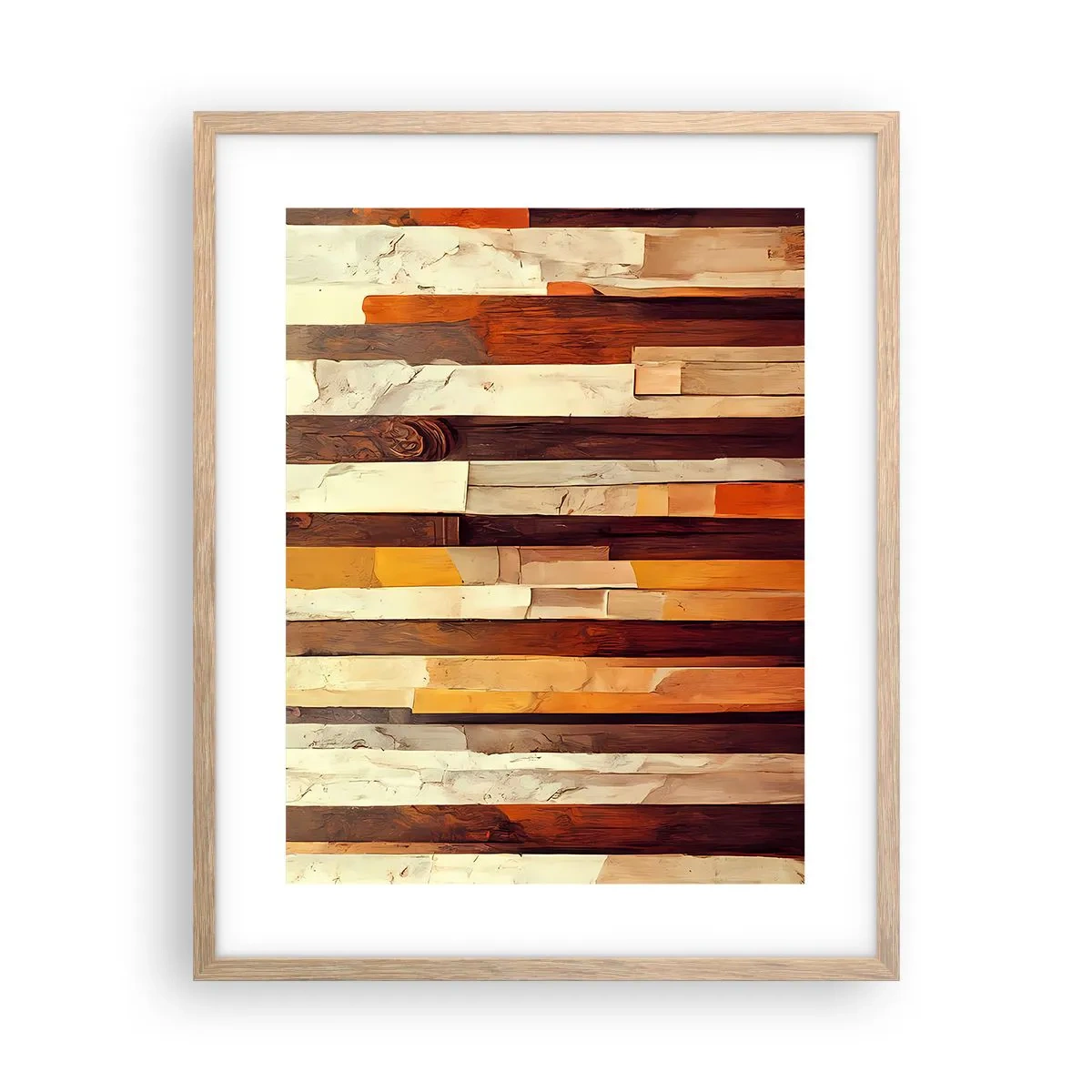 Pôster com moldura de carvalho claro - Hino das árvores da floresta - 40x50 cm