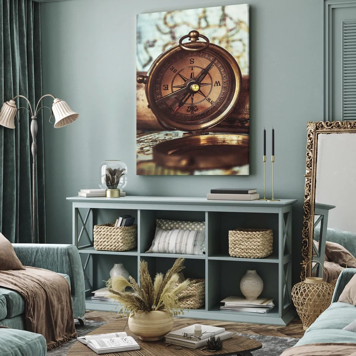 Quadro em tela - Uma aventura pirata no Caribe - 70x100 cm