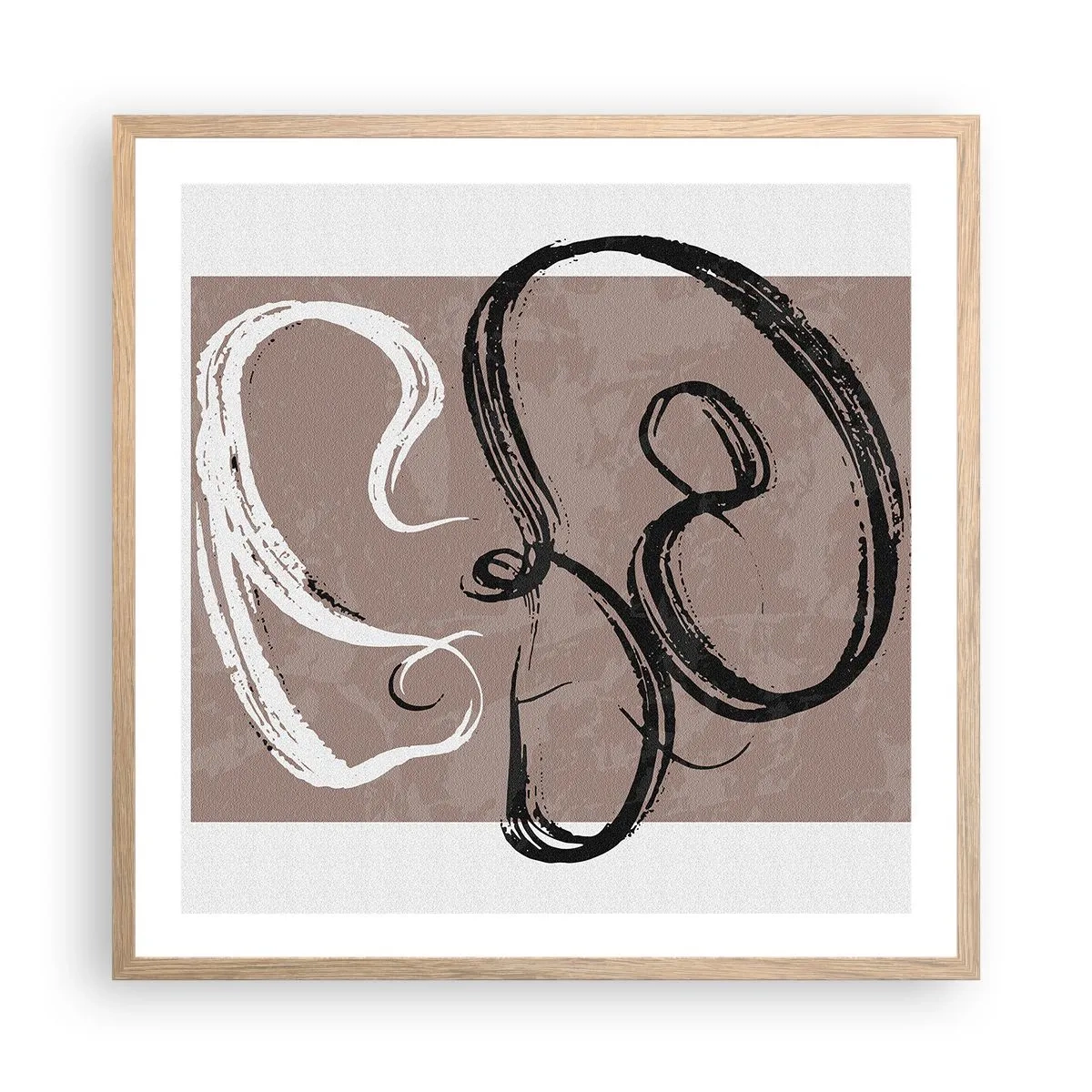 Pôster com moldura de carvalho claro - Composição – a busca pela plenitude - 60x60 cm