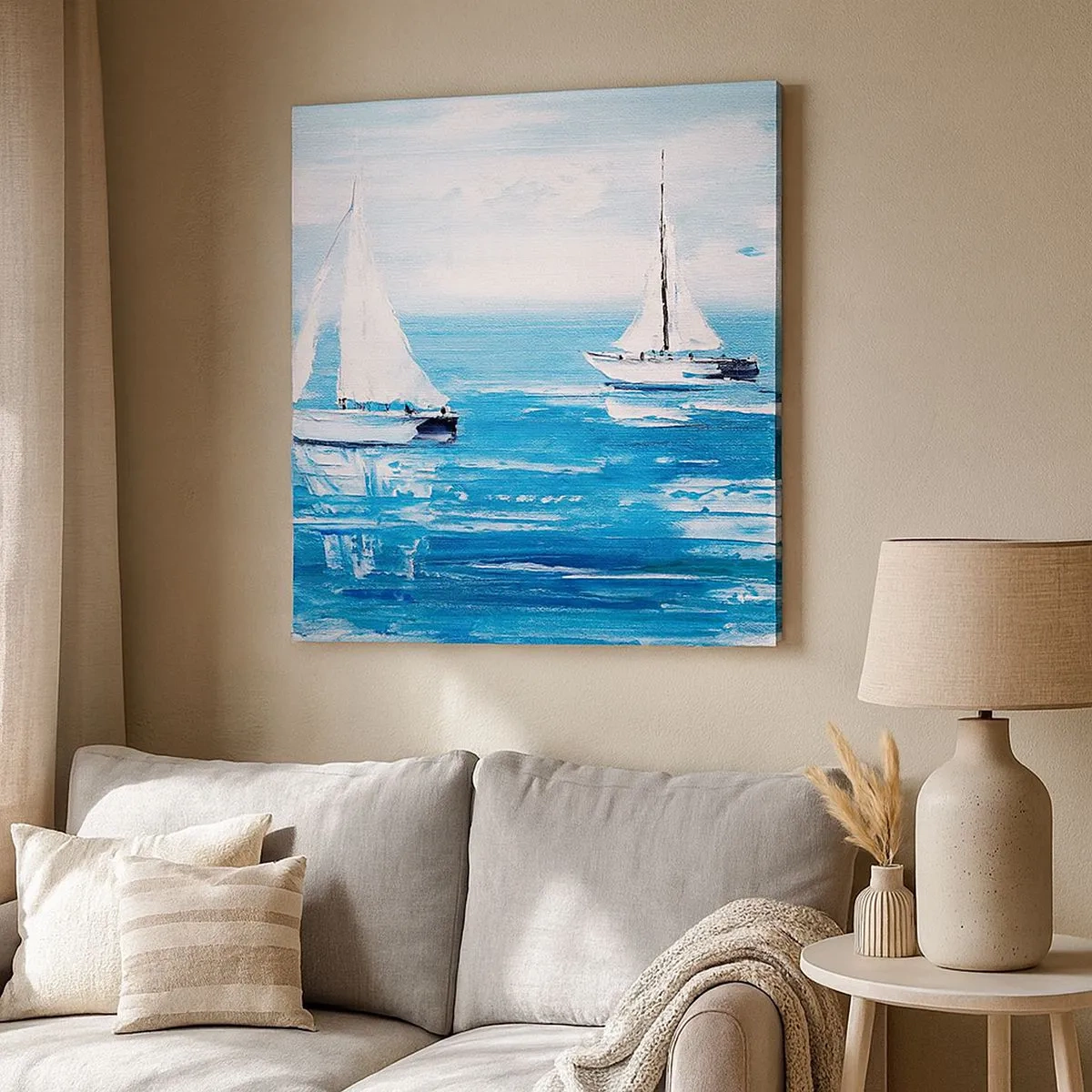 Quadro em tela - Com um amigo ao meu lado - 30x30 cm