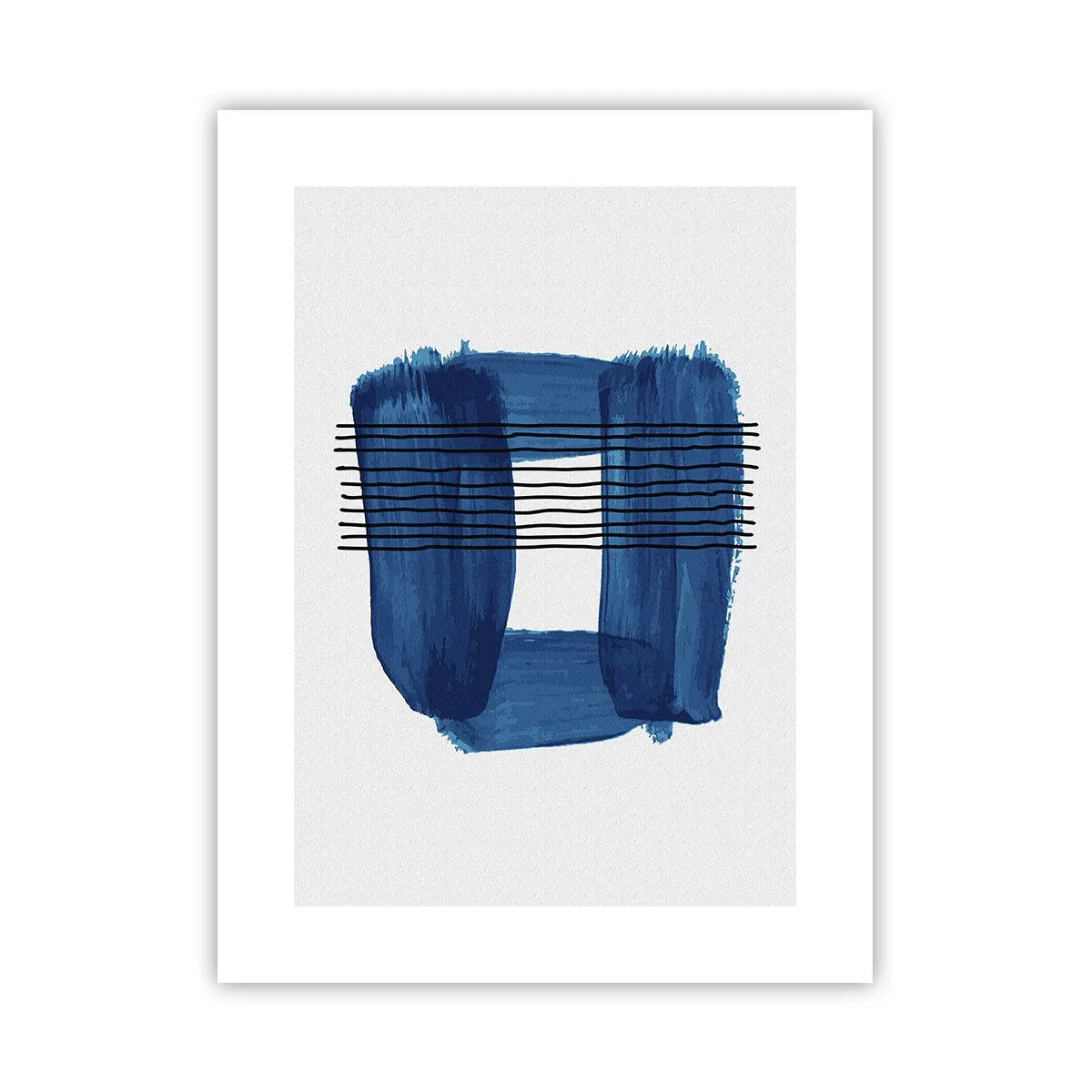 Pôster - Composição azul-negra - 30x40 cm
