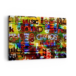Quadro em tela - Todas as cores do som - 120x80 cm