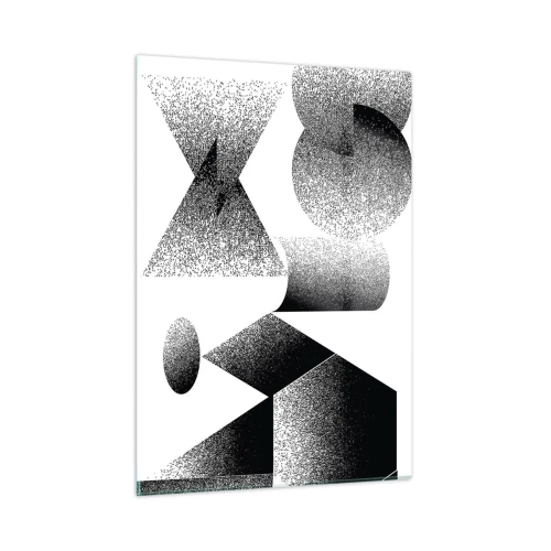 Quadro em vidro - Ângulos e ovais - 50x70 cm