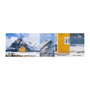 Amostra de papel de parede Premium Canvas - Feriados escandinavos - Inverno, Alpes, Montanhas - 100x30 cm