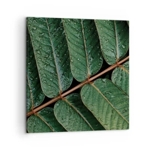 Quadro em tela - Num ritmo verde - 50x50 cm