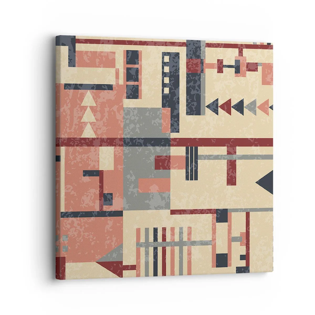 Quadro em tela - Combinação de verticais e horizontais - 30x30 cm