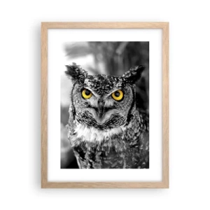 Pôster com moldura de carvalho claro - Nada pode ser escondido - 30x40 cm