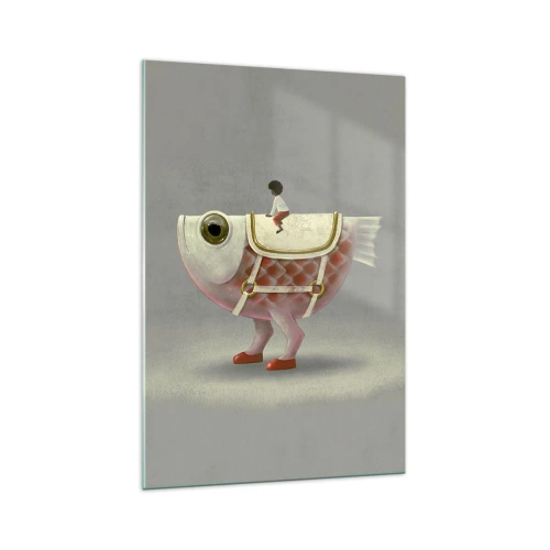 Quadro em vidro - O cavaleiro Peixoso - 70x100 cm