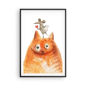 Pôster com moldura preta - Paradoxos do amor - 61x91 cm