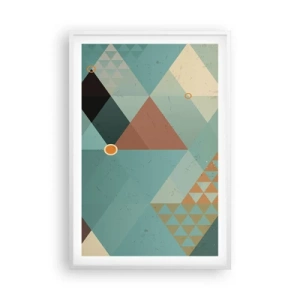 Pôster em moldura branca - A unidade de muitos, os muitos da unidade - 61x91 cm