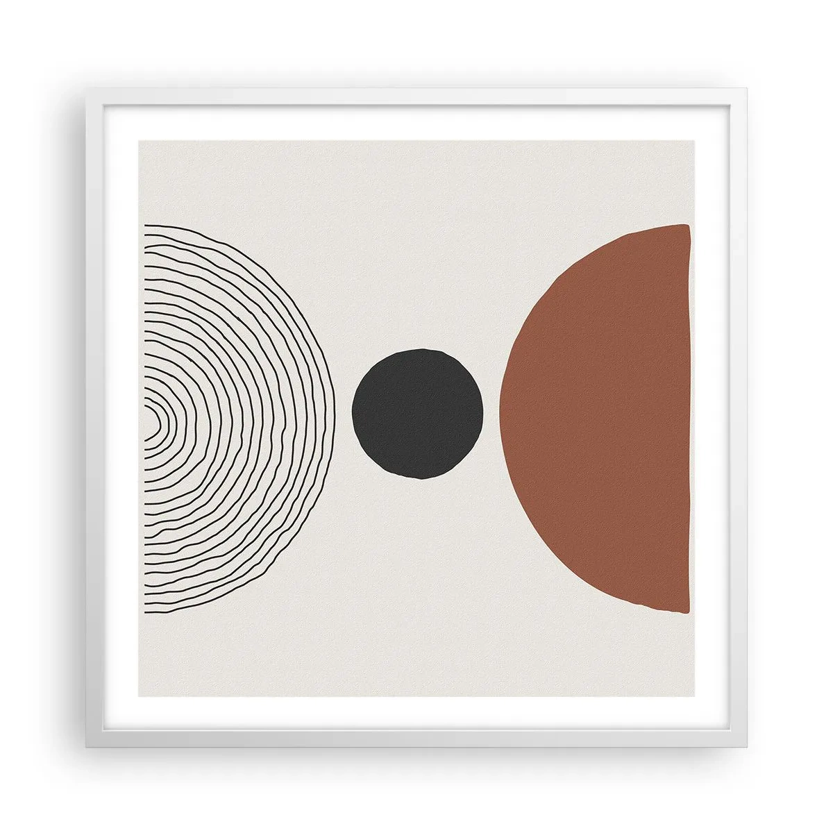 Pôster em moldura branca - Em destaque - 60x60 cm