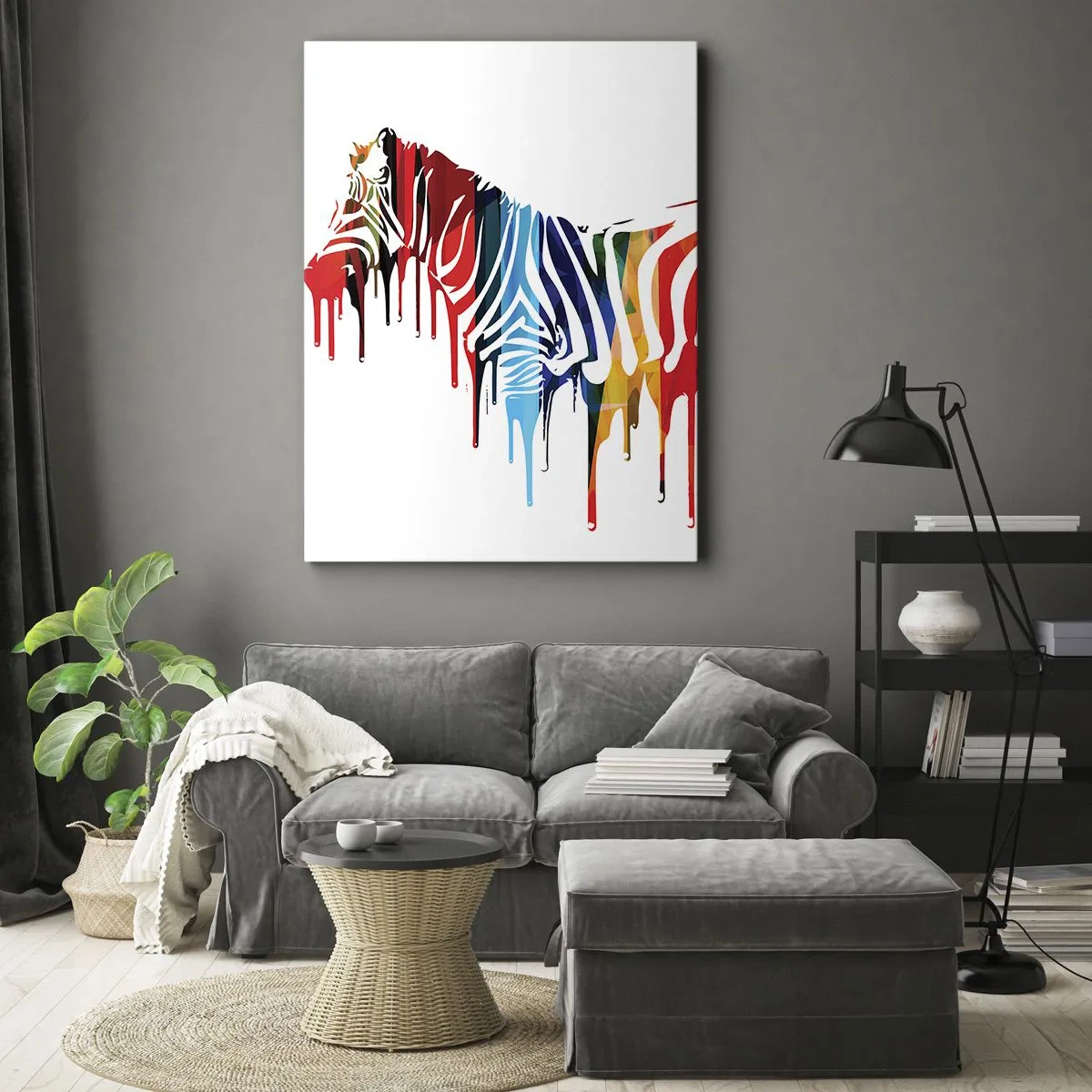 Quadro em tela - Não somente preto e branco - 50x70 cm