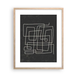 Pôster com moldura de carvalho claro - Não é tão simples - 40x50 cm