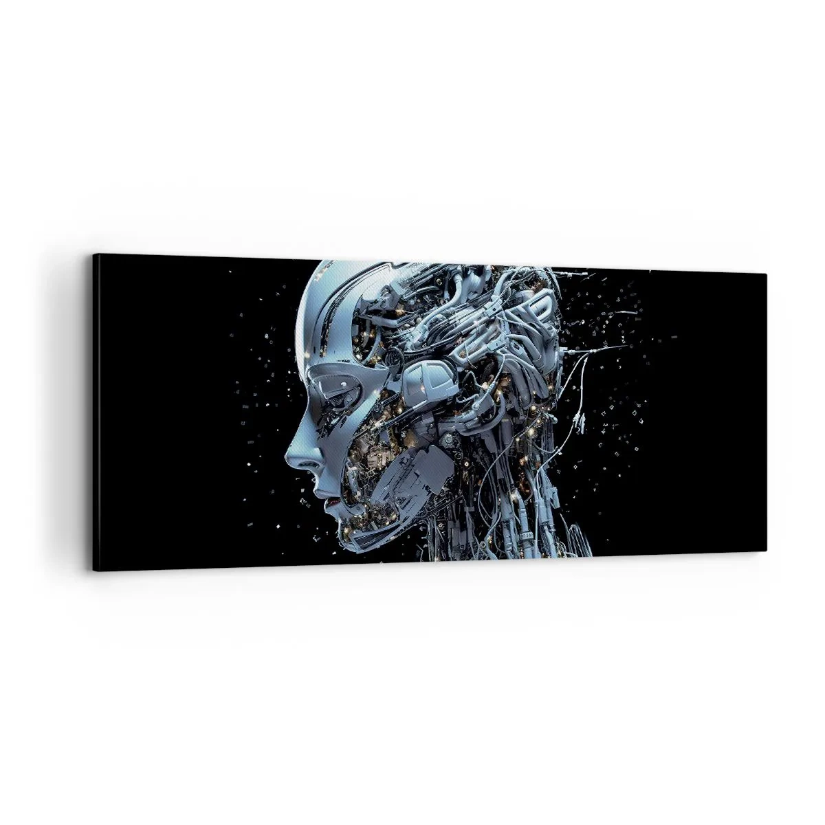Quadro em tela - A tecnologia é uma mulher - 100x40 cm