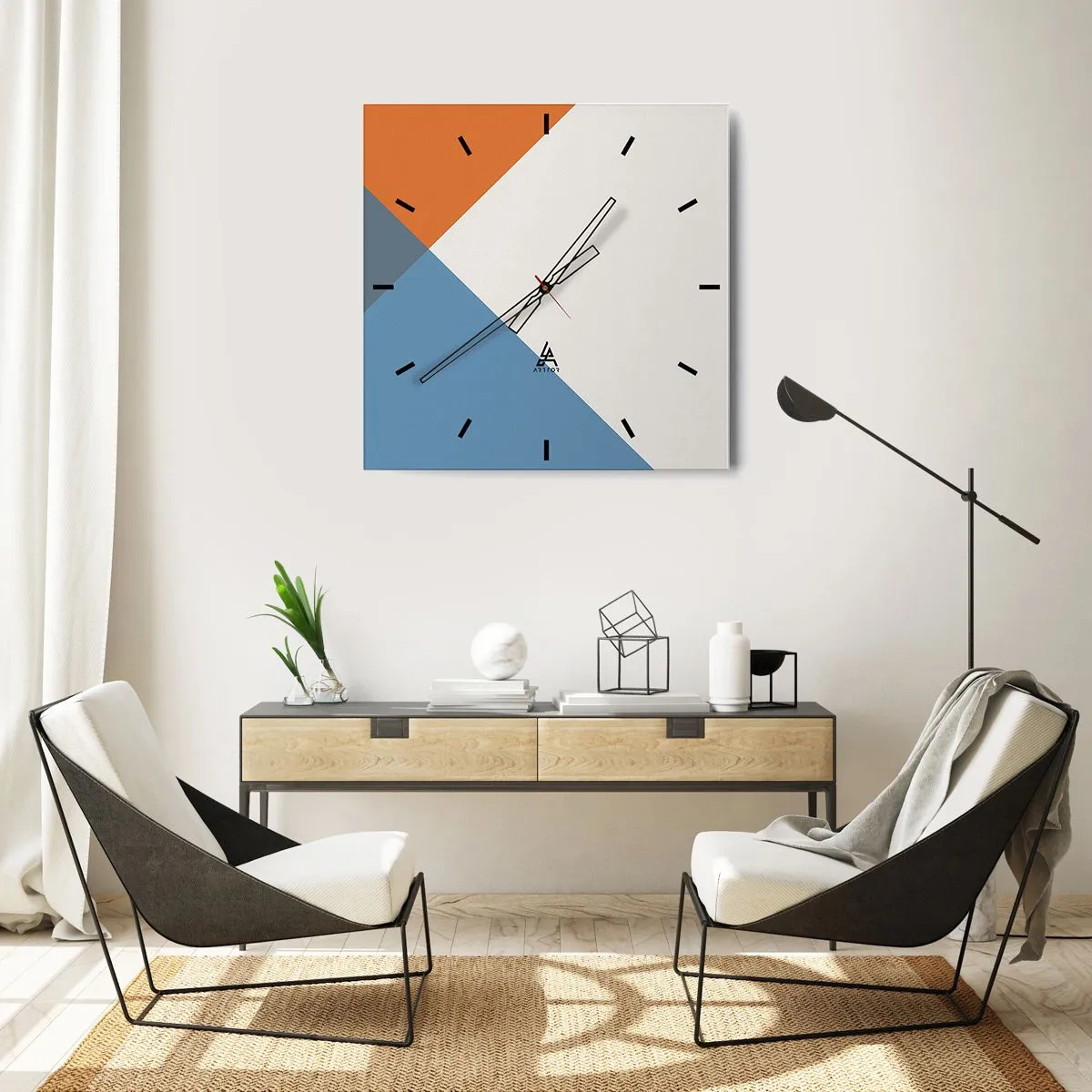Relógio de parede - Relógio em vidro - Em termos de... - 30x30 cm
