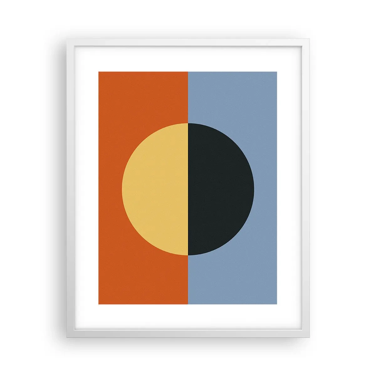 Pôster em moldura branca - Composição do calor e do frio - 40x50 cm