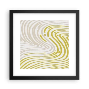 Pôster com moldura preta - Uma composição com uma curvatura suave - 30x30 cm