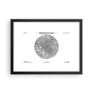 Pôster com moldura preta - Anatomia de Birmingham - 40x30 cm