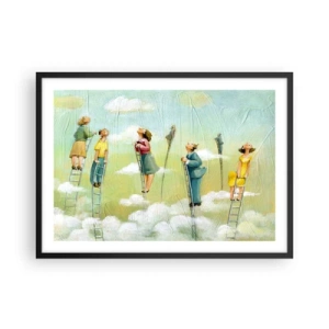 Pôster com moldura preta - Por trás do seu sonho - 70x50 cm