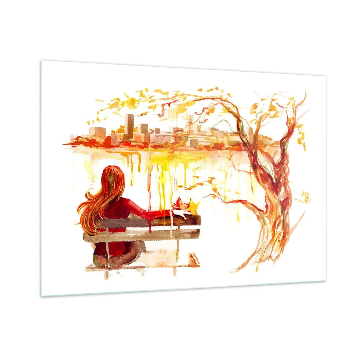 Quadro em vidro - Um momento de reflexão - 100x70 cm