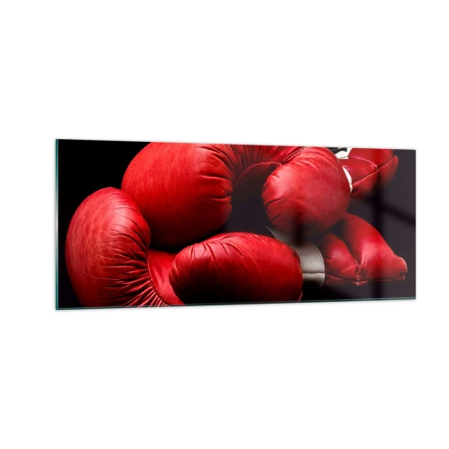 Quadro em vidro - As emoções da luta ficaram para trás - 100x40 cm