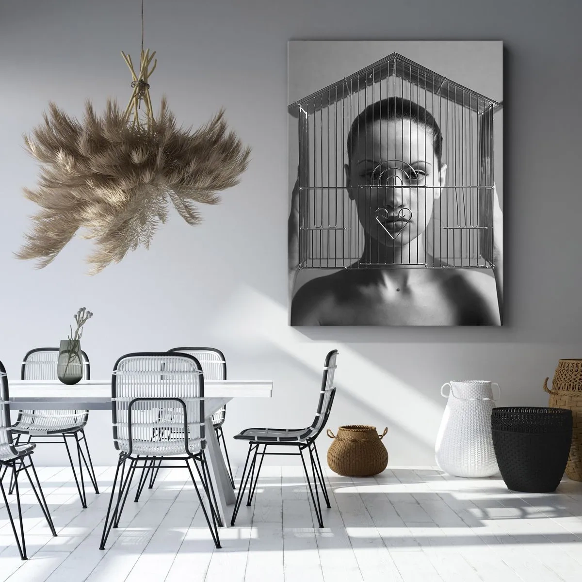 Quadro em tela - Retrato um pouco surreal - 50x70 cm
