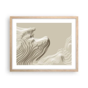 Pôster com moldura de carvalho claro - Topografia da arte - 50x40 cm
