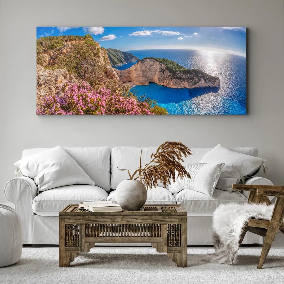 Quadro em tela - As minhas grandes férias gregas - 100x40 cm