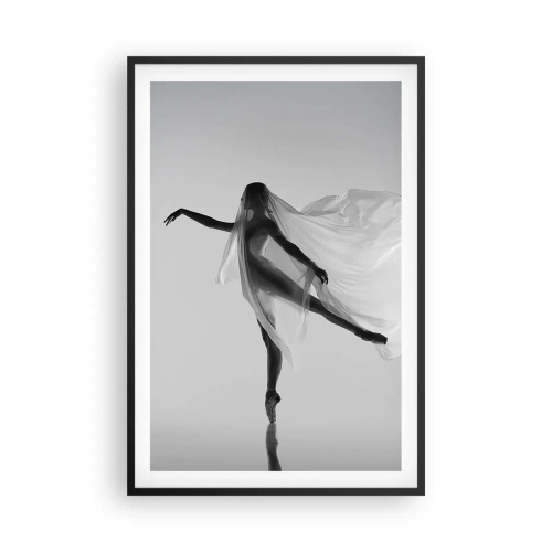 Pôster com moldura preta - Leveza e graça - 61x91 cm