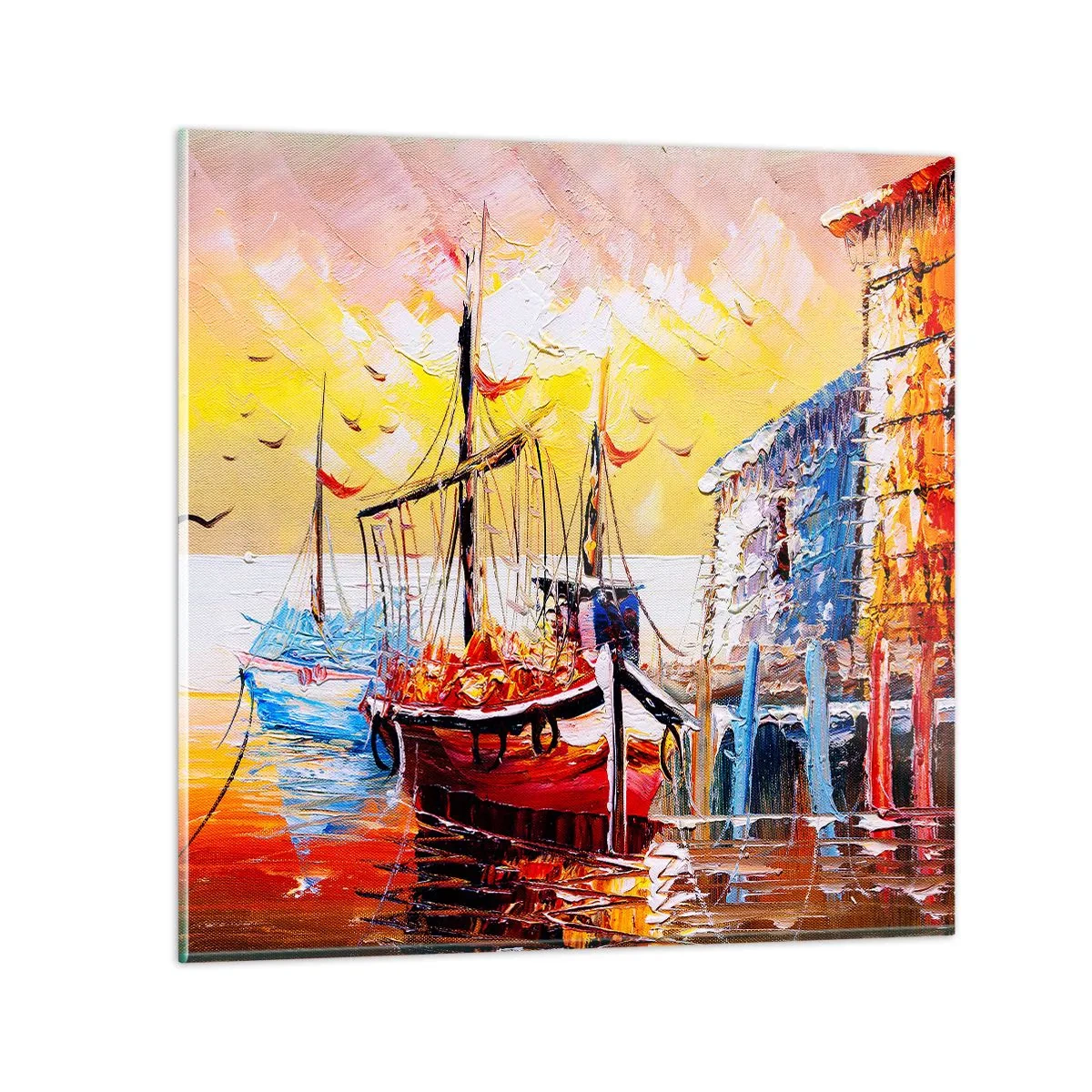 Quadro em vidro - Feliz retorno - 50x50 cm