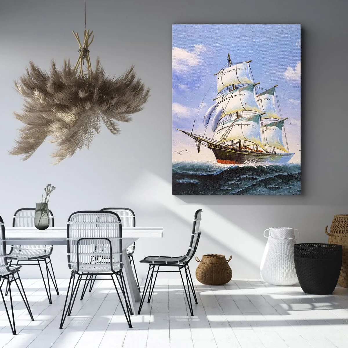 Quadro em tela - Orgulhosamente com o vento - 50x70 cm