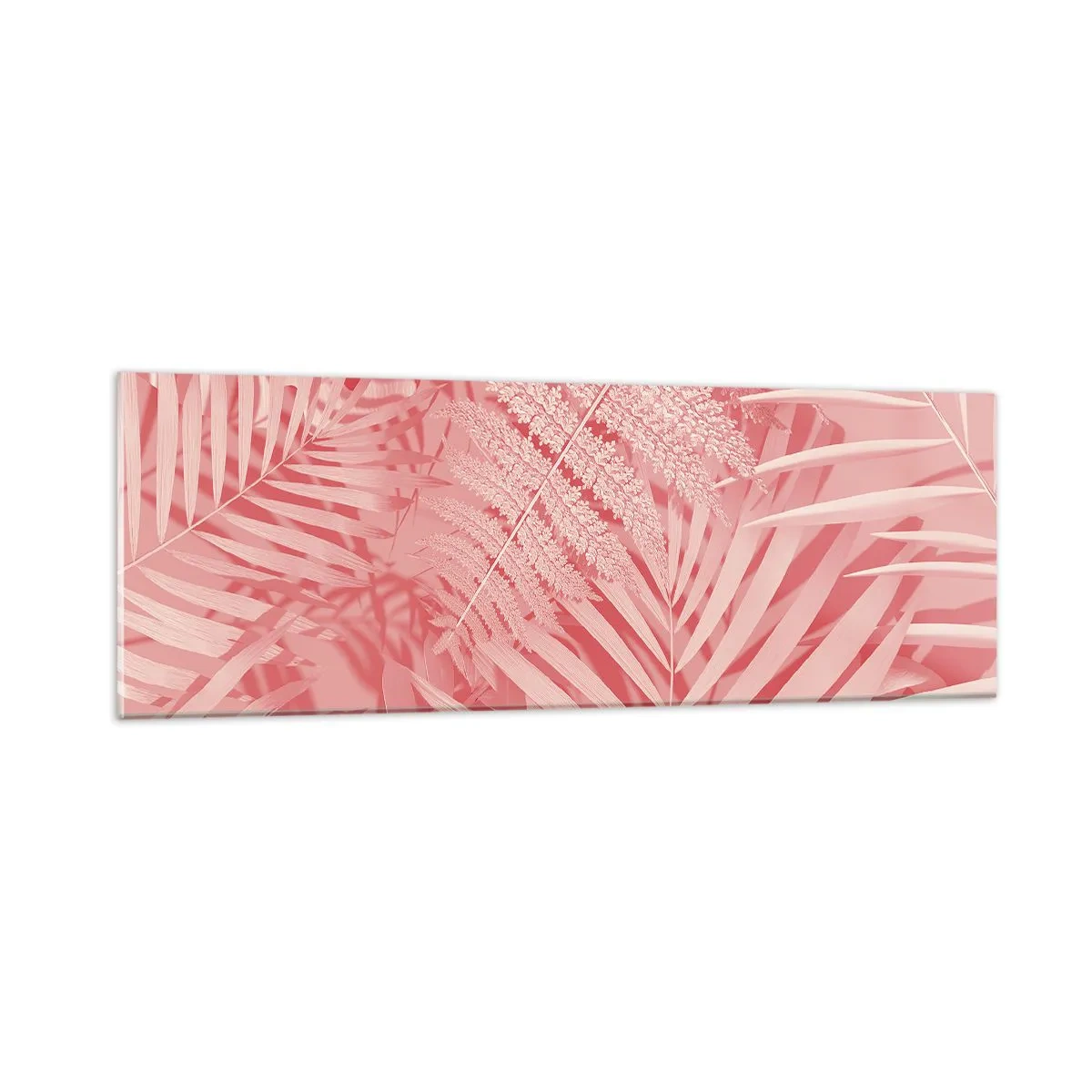 Quadro em vidro - Conceito cor-de-rosa - 90x30 cm