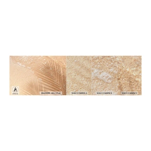 Amostra de papel de parede Premium Sand - A sombra de um verão quente - Abstração, Areia na praia, Folhas - 100x30 cm